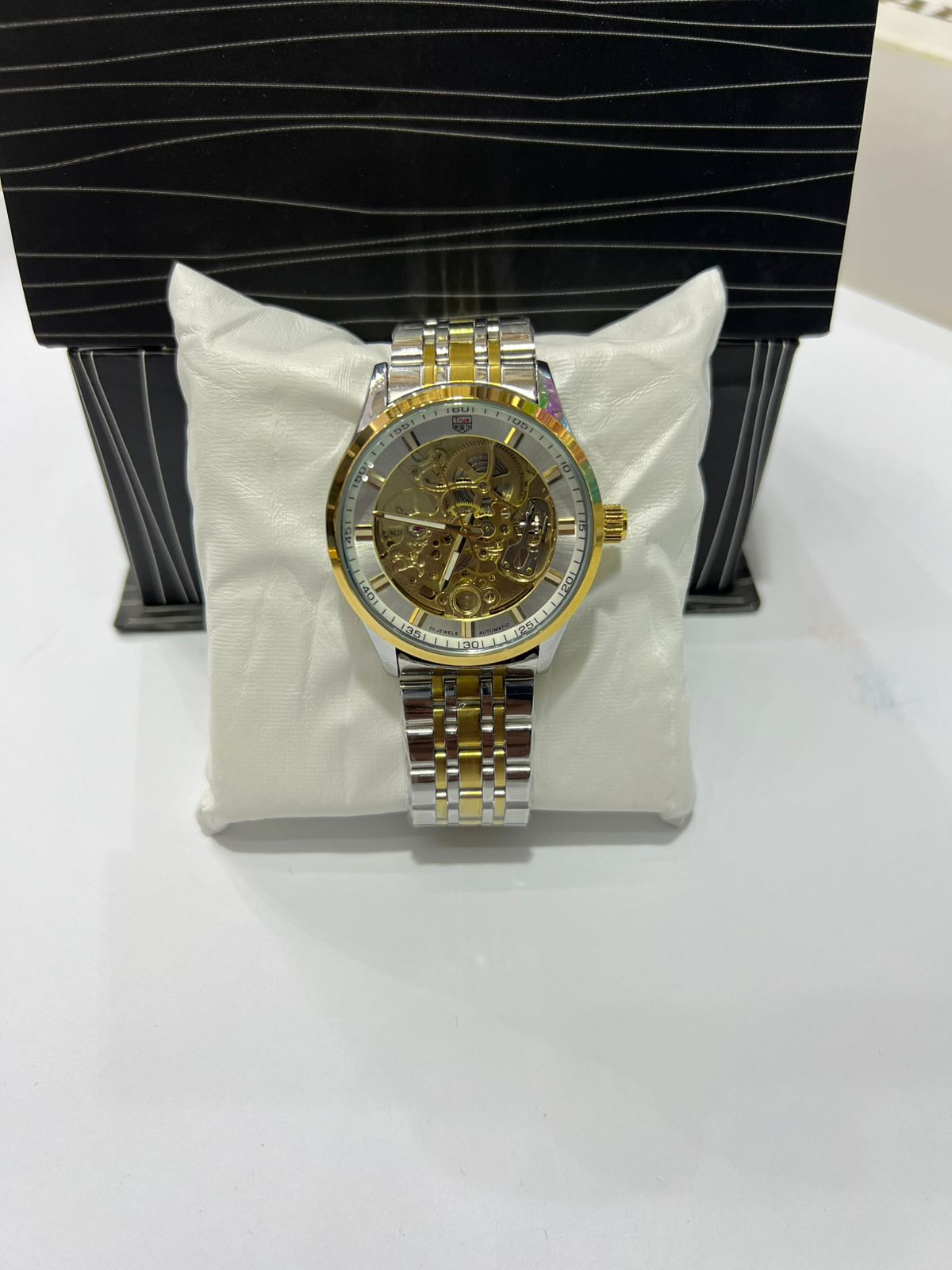 true worth Luxury Skeleton Mechanical Watch for Men