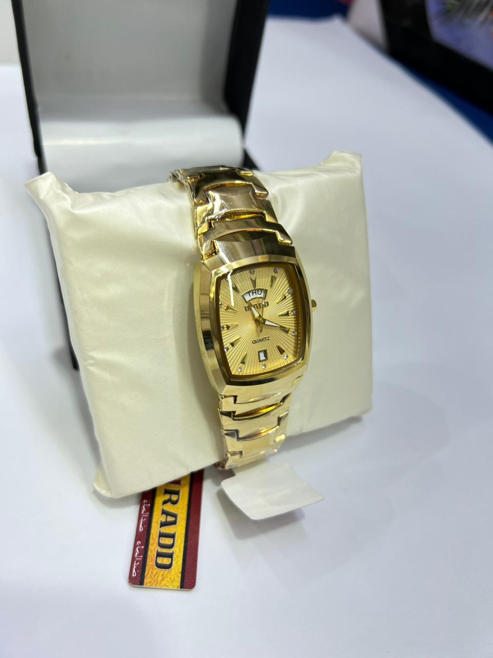 Luxury gold  Metal Watch with Diamond Dial – Premium IRADO square Design