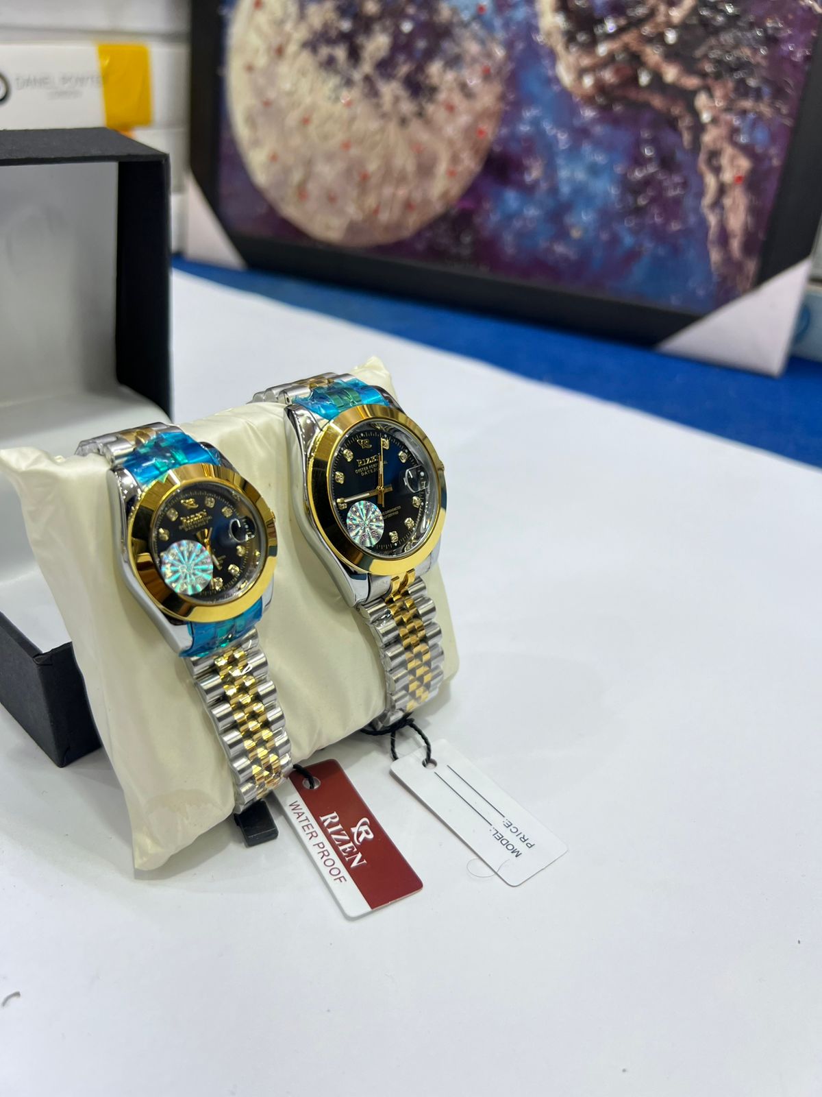 Luxury Couple Watches – Multi-Colour Steel Matching Set