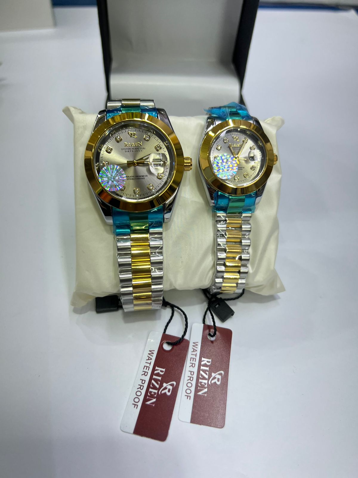 Luxury Couple Watches – Multi-Colour Steel Matching Set