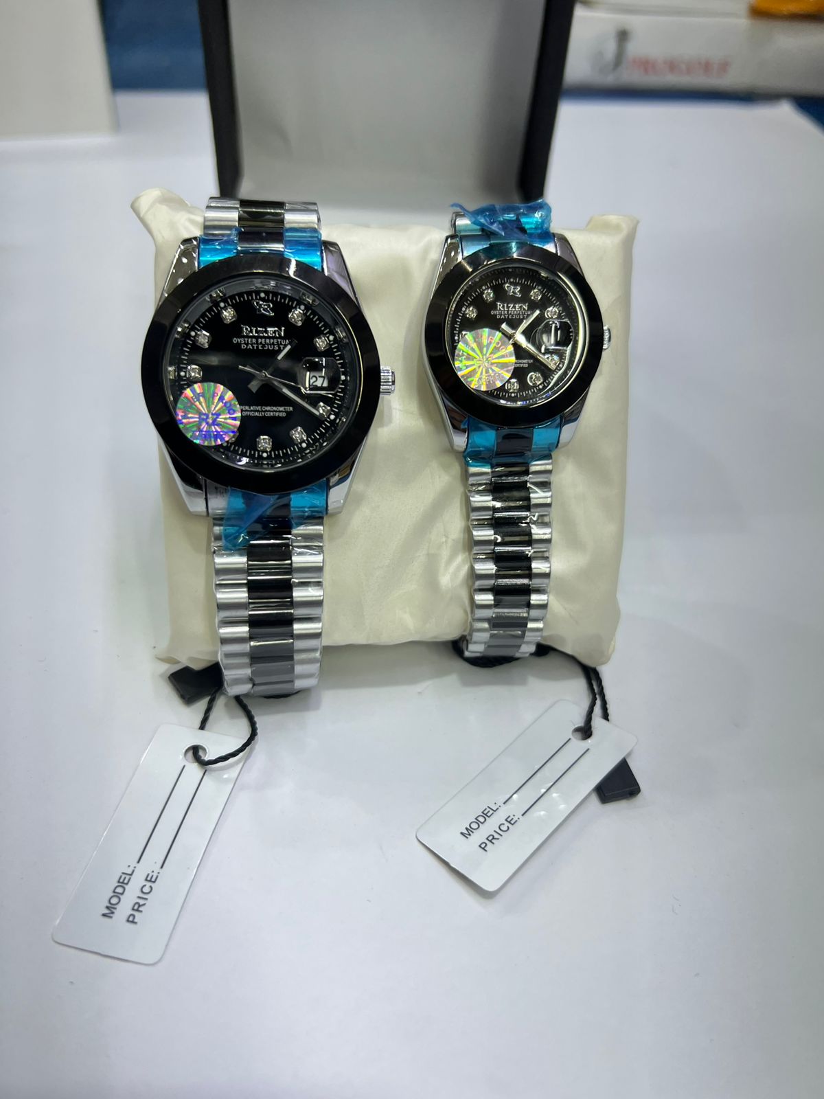 Luxury Couple Watches – Multi-Colour Steel Matching Set