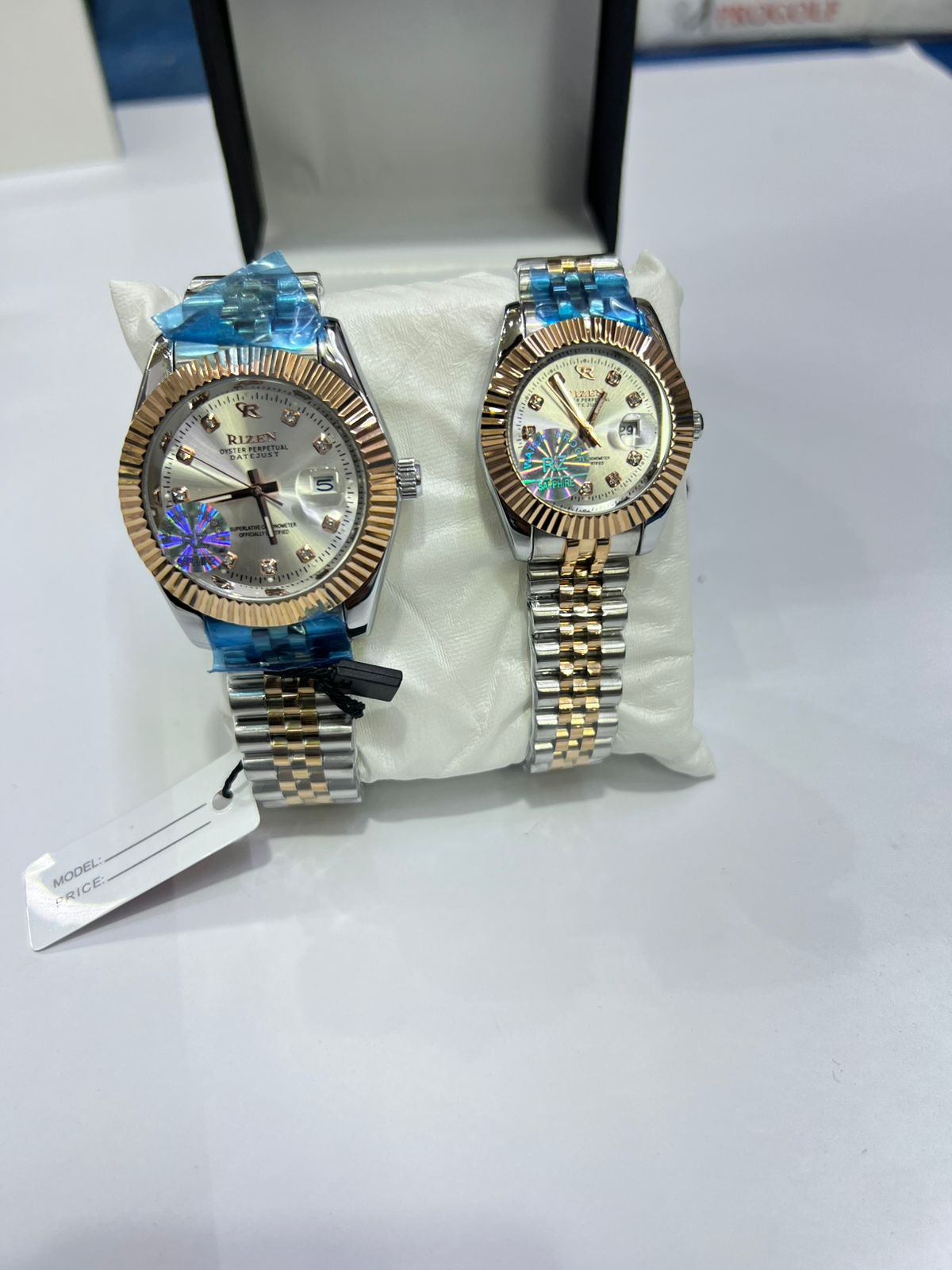 Luxury Couple Watches – Multi-Colour Steel Matching Set