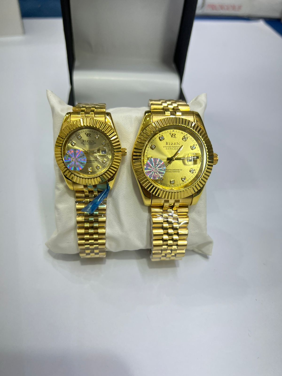 Luxury Couple Watches – Multi-Colour Steel Matching Set
