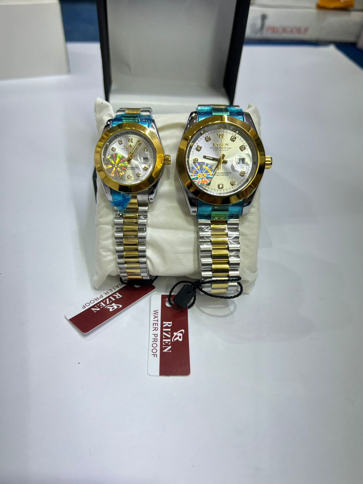 Luxury Couple Watches – Multi-Colour Steel Matching Set