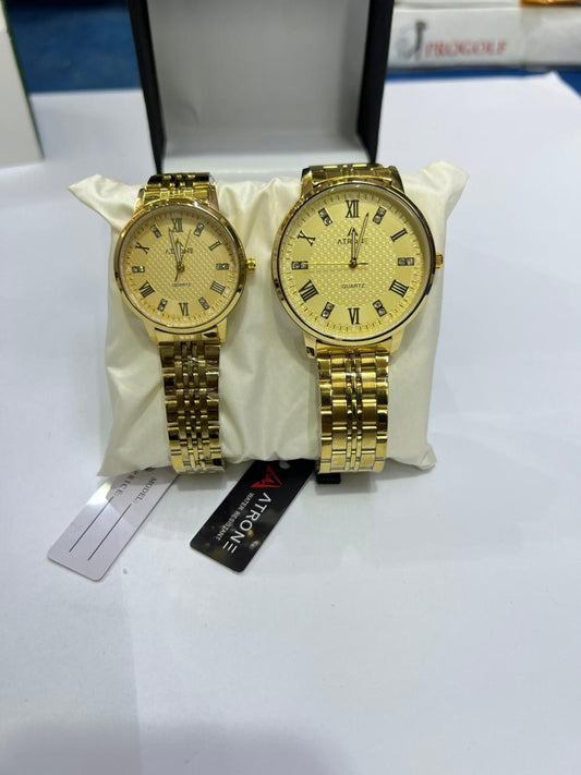 Atrone  Couple Watches –Steel Matching Set (His & Her)