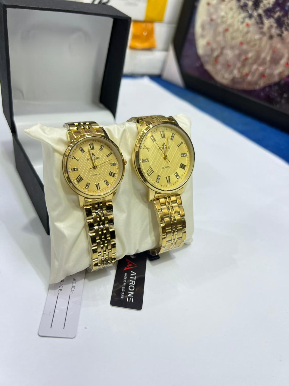 Atrone  Couple Watches –Steel Matching Set (His & Her)