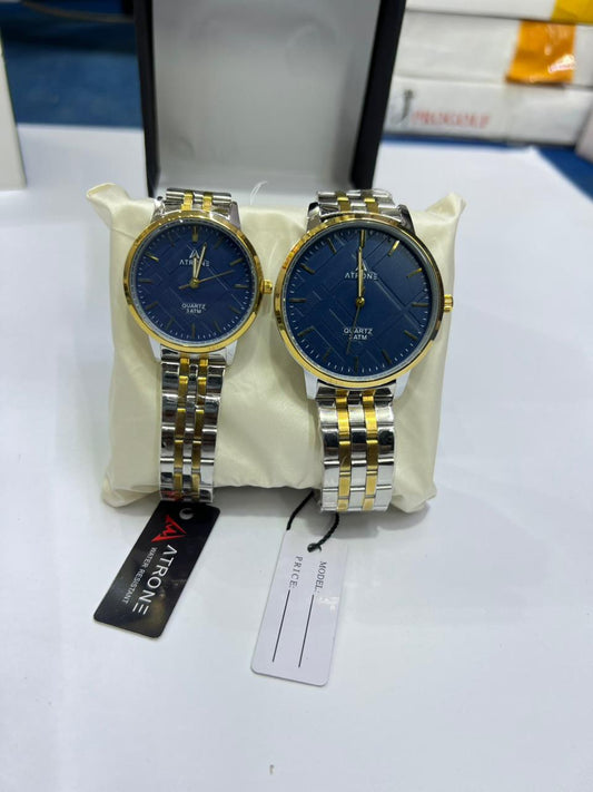 Atrone  Couple Watches –Steel Matching Set (His & Her)