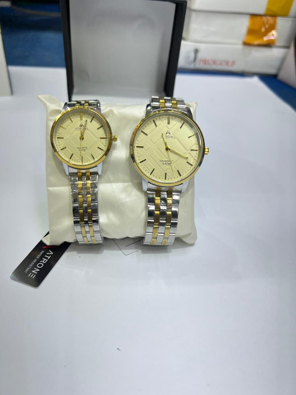 Atrone  Couple Watches –Steel Matching Set (His & Her)